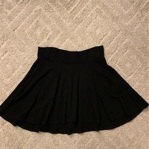 Mini Flare Black Skirt